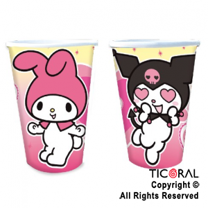 KUROMI VASO POLIPAPEL x 8